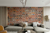 Realistic rustic brick wall mural for modern rooms, GD1852