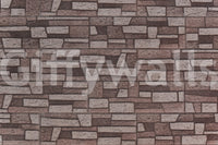 Rustic Brickwork Charm Wall Mural installation in a hallway.