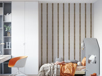 Textured brown stripe wallpaper for modern rustic rooms

