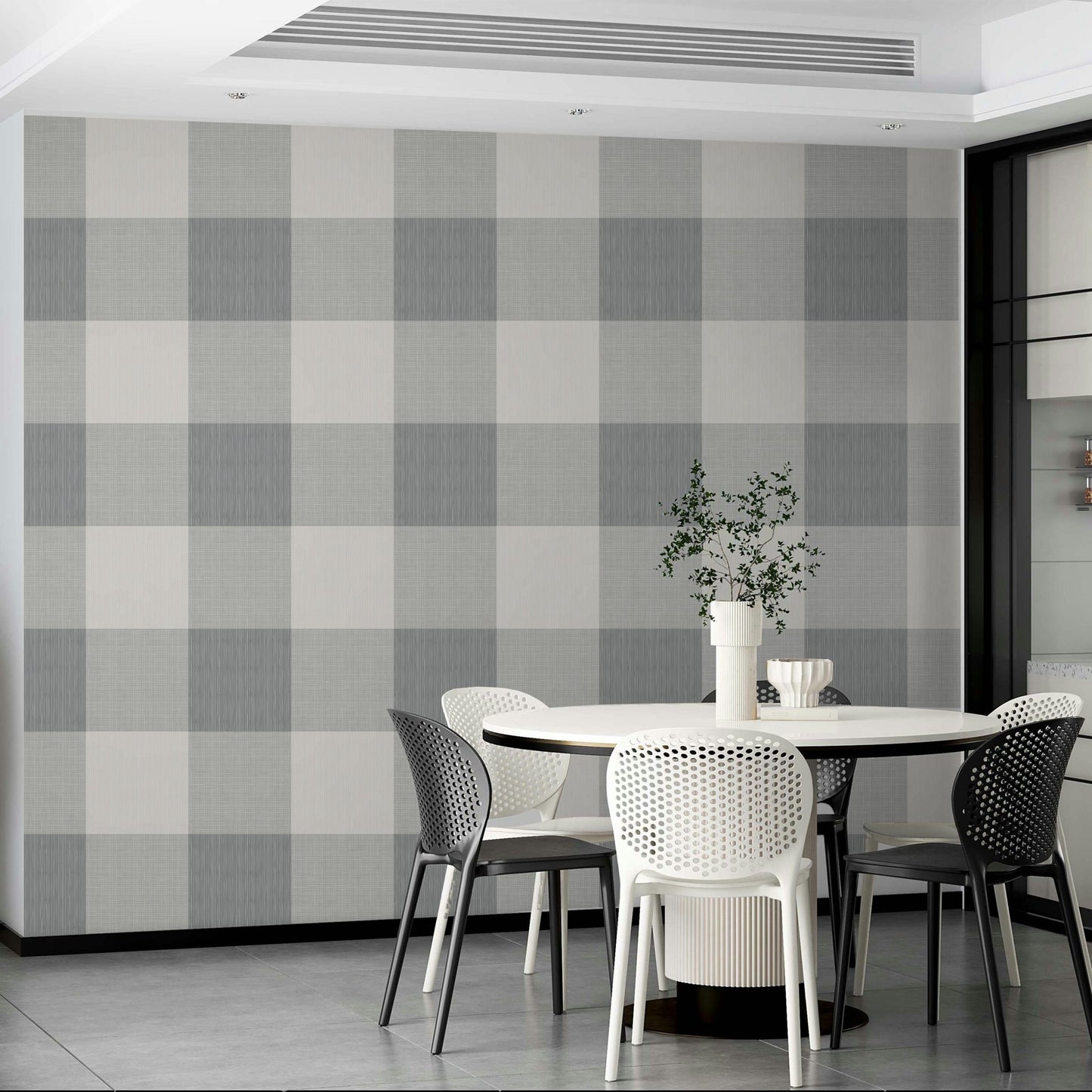 Grid and stripe wallpaper mural GD695

