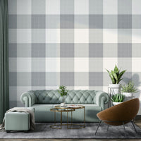 Gray plaid mural GD695
