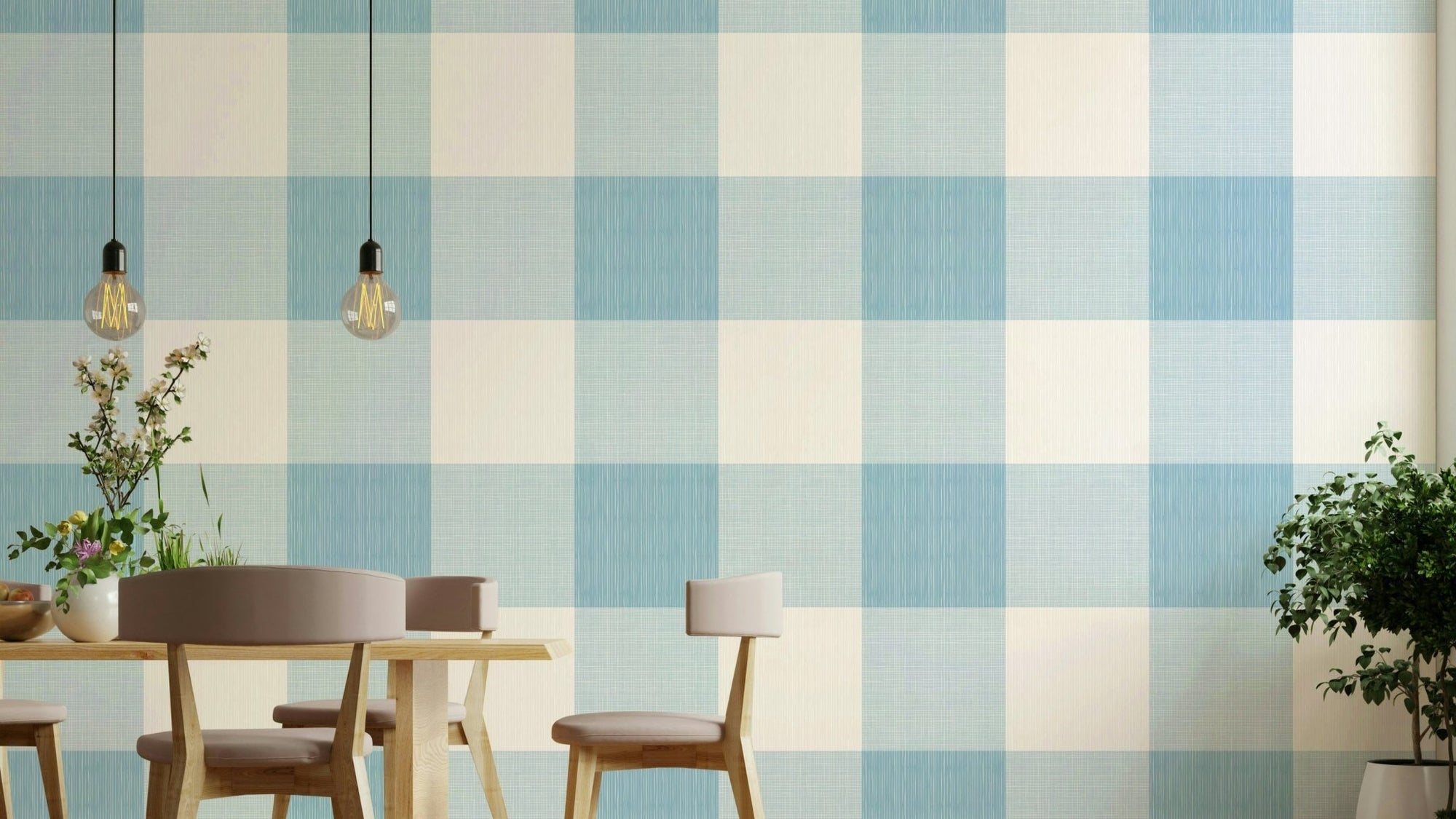 Rustic Buffalo Plaid Wallpaper GD697
