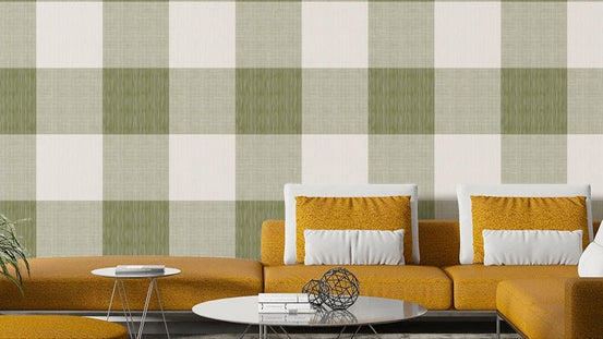 Rustic Buffalo Plaid Wallpaper GD696
