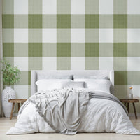 Cream and green wall mural design GD696
