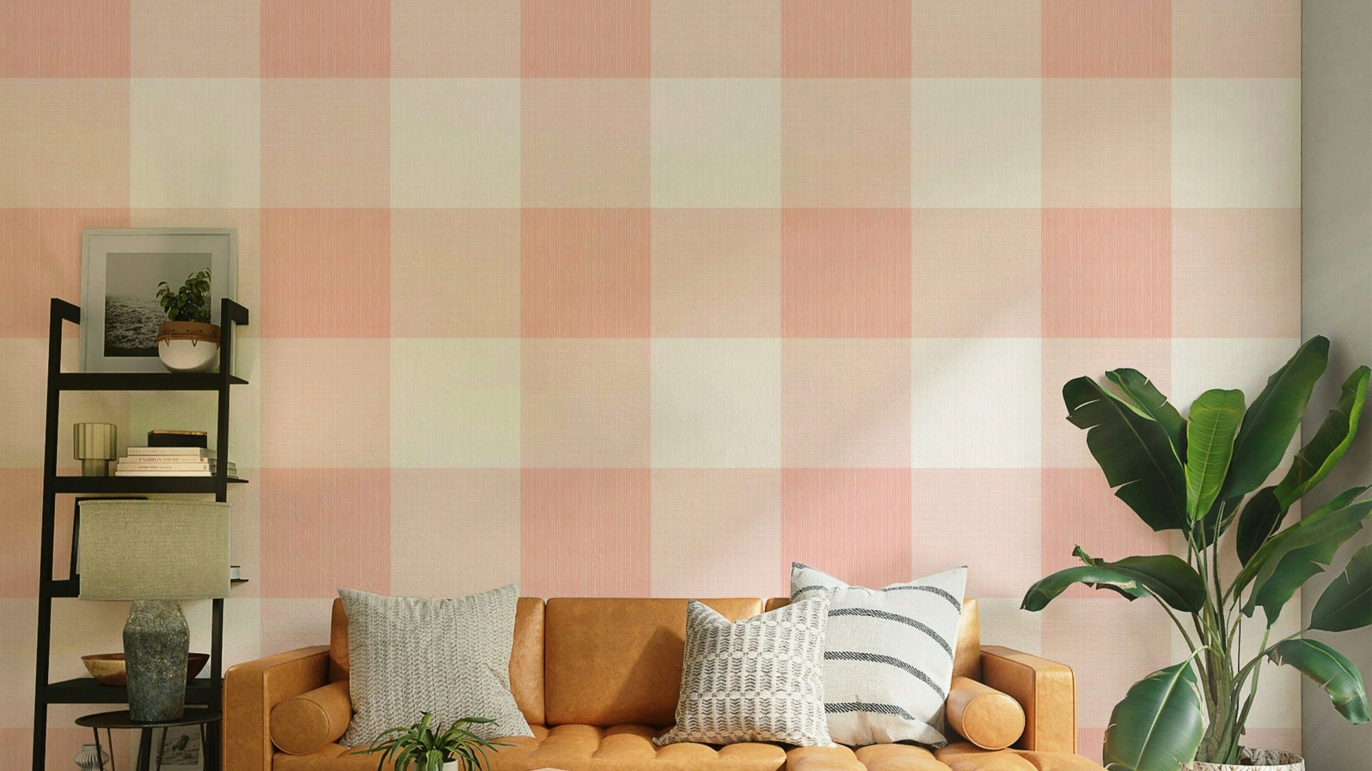 Rustic Buffalo Plaid Wallpaper GD698
