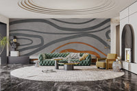 Industrial contour pattern wallpaper
