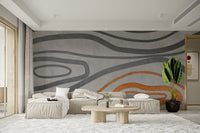 Rust accented abstract wall décor
