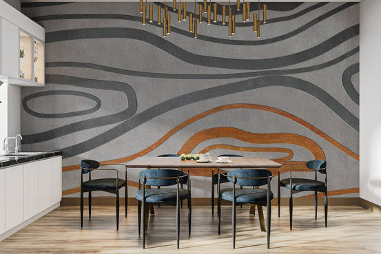 Topographic style abstract wallpaper D127
