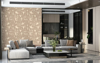 Cow skulls and bandanas on Rustic Cowboy Dream Wallpaper mural.