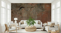 Full wall view of the complete earthy layered Wall Mural design.