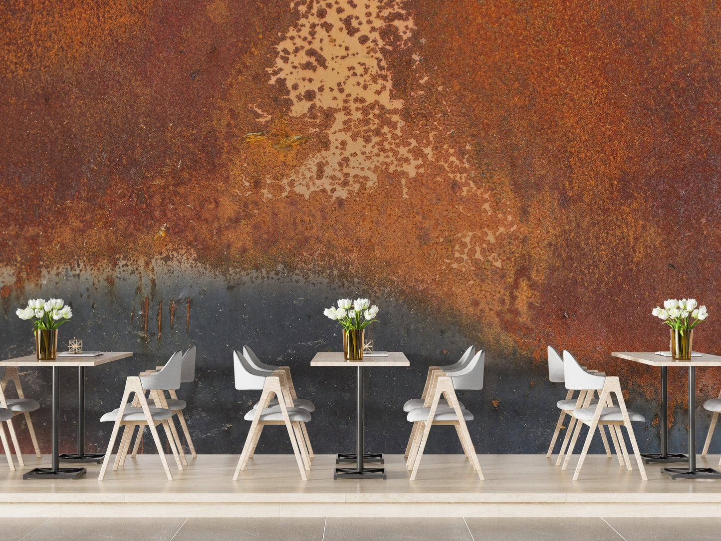 Textured metal-effect peel & stick wallpaper, A125