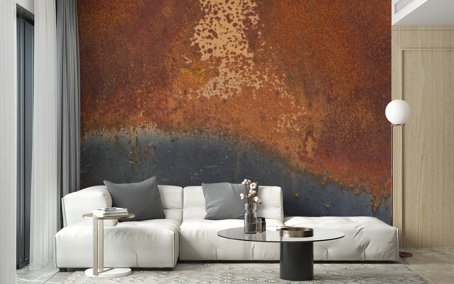 Rustic metal-look peel & stick wall art, A125
