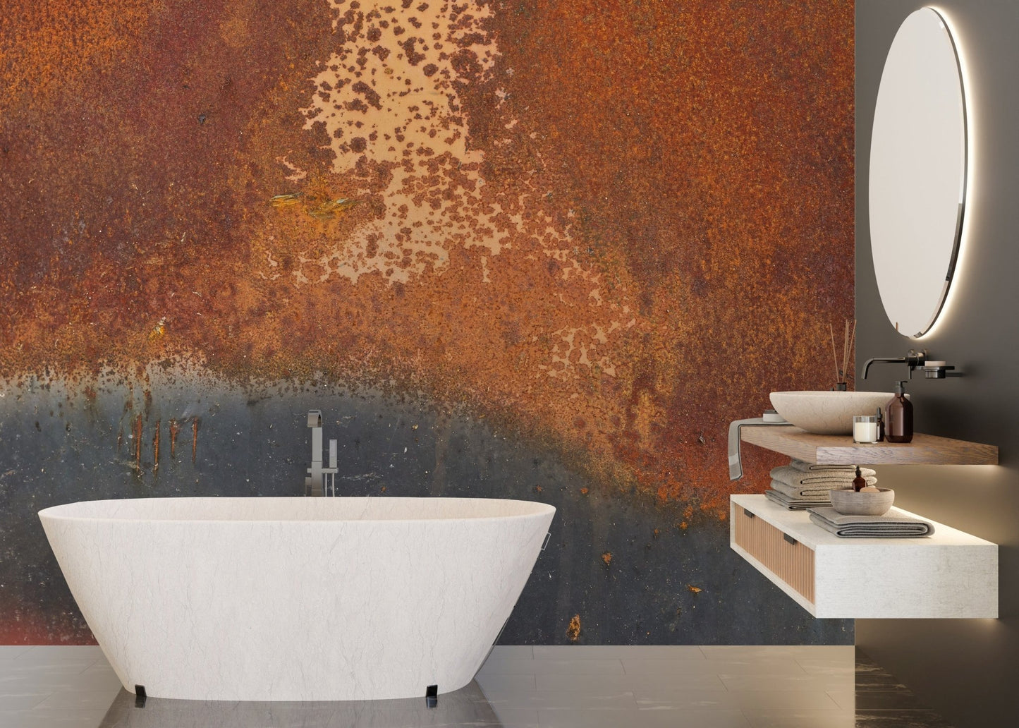 Industrial-style metal wall decor mural, A125