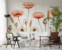 Rustic Floral Haven Wall Mural