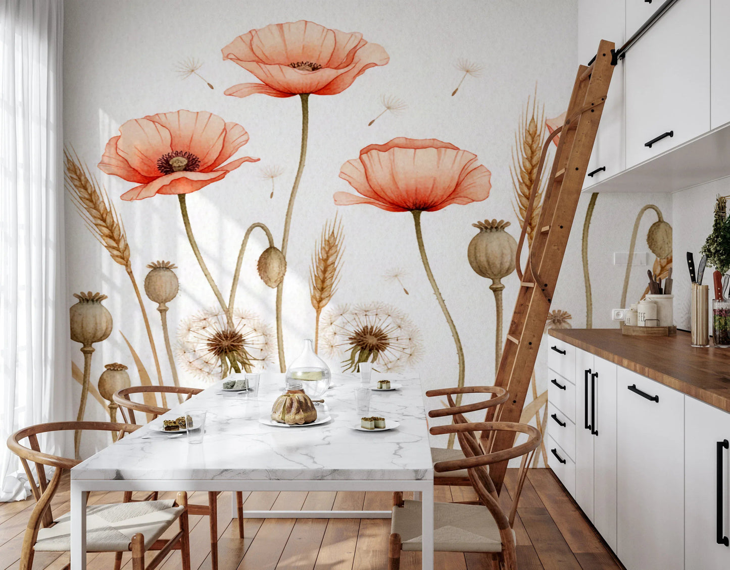 Rustic Floral Haven Wall Mural