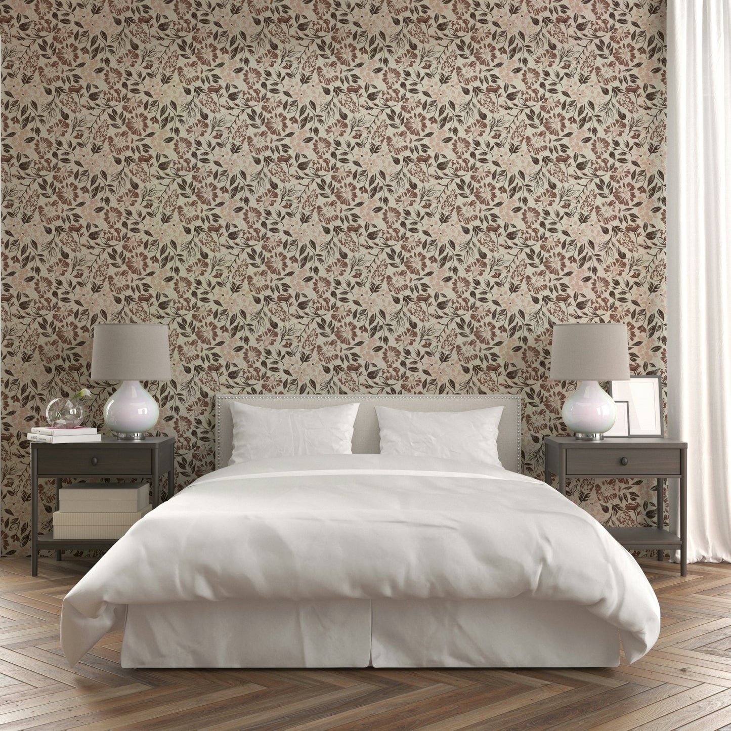 Beige and cream wall mural
