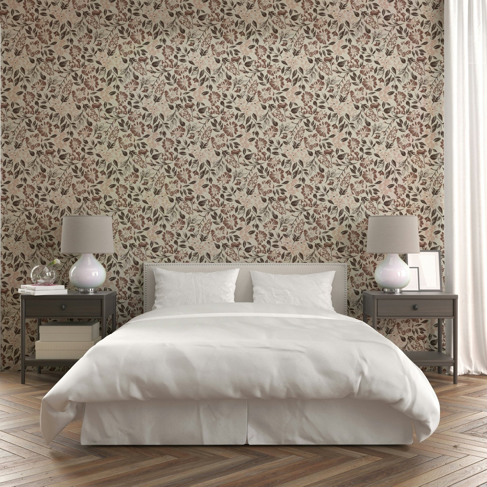 Beige and cream wall mural
