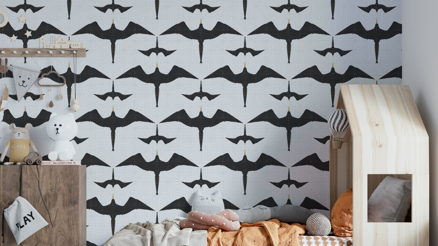 Rustic Frigate Flock Wallpaper
