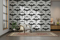 Minimalist coastal wall mural
