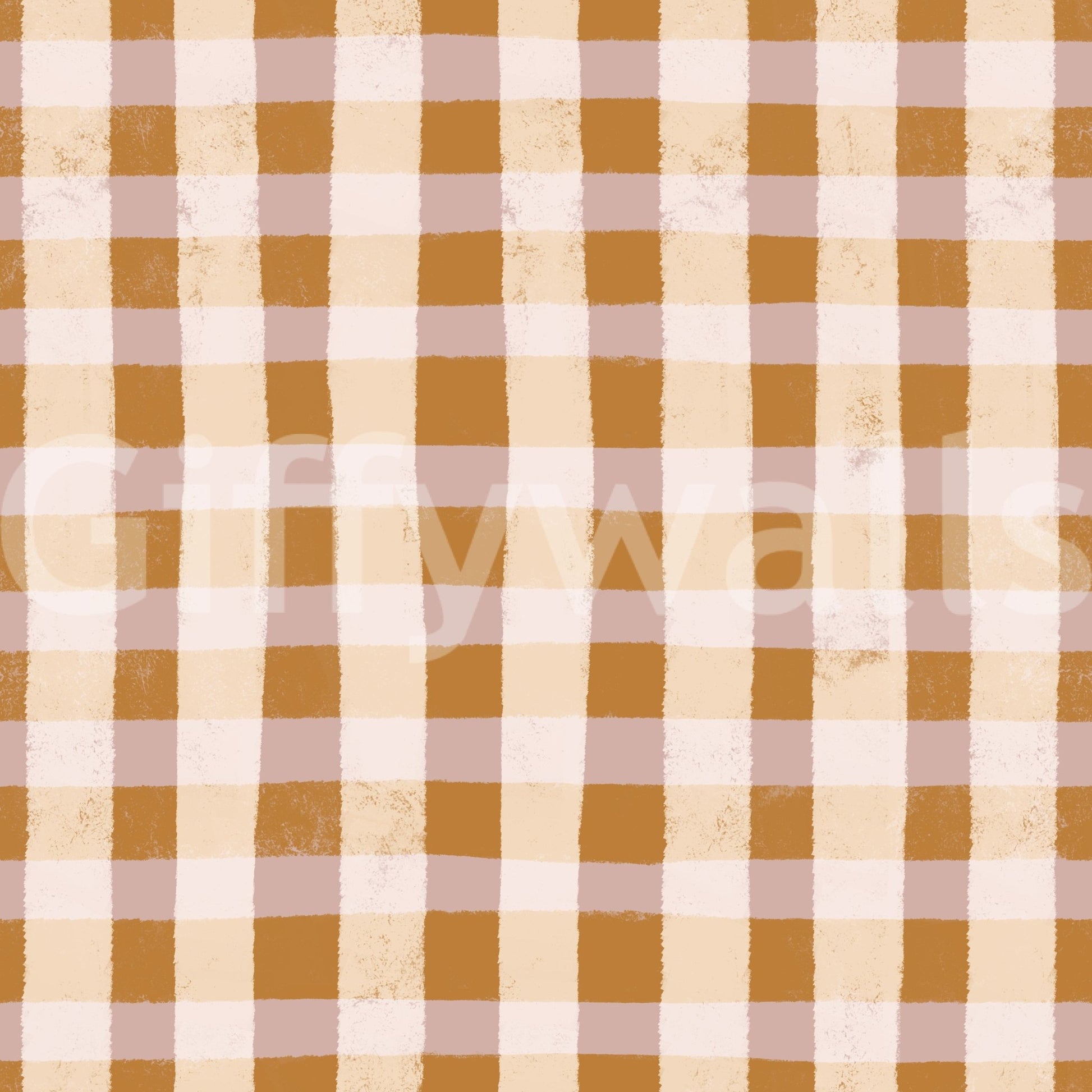Casual rhythmic Rustic Gingham Charm Wallpaper design backdrop.