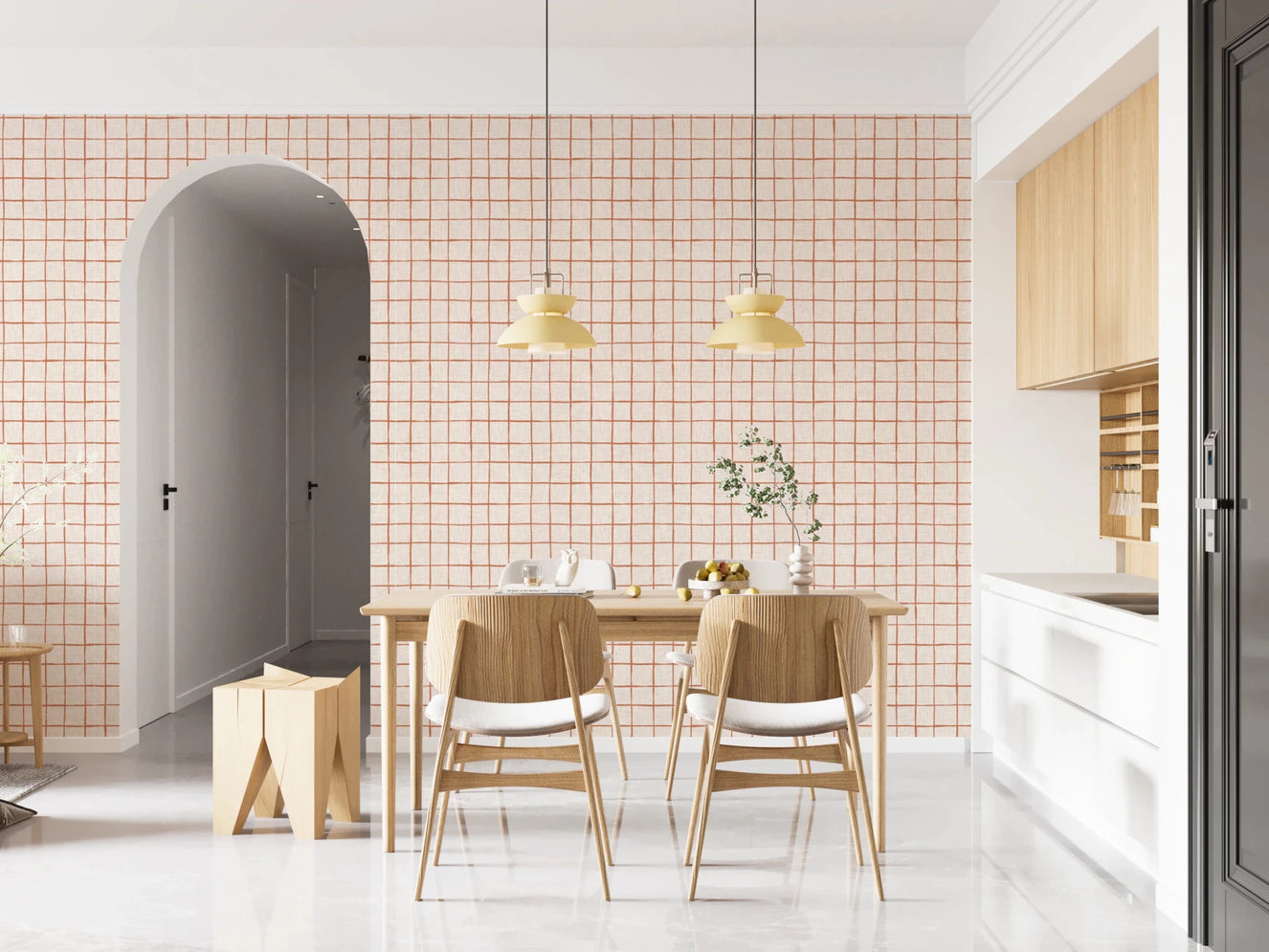 Rustic Grid Design  Wallpaper⁠