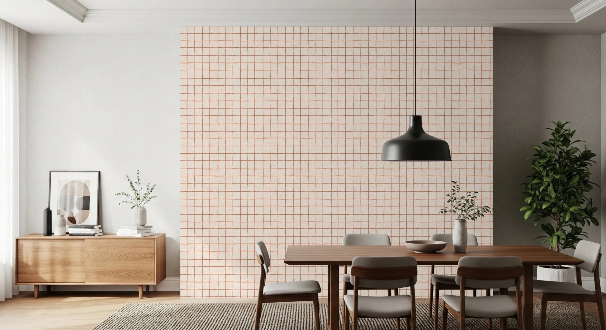 Rustic Grid Design  Wallpaper⁠