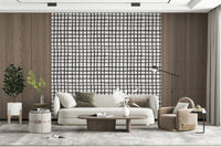 Hand-drawn Rustic Grid Lines Wallpaper pattern visual., GD6534