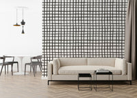Unique abstract Rustic Grid Lines Wallpaper line texture., GD6534