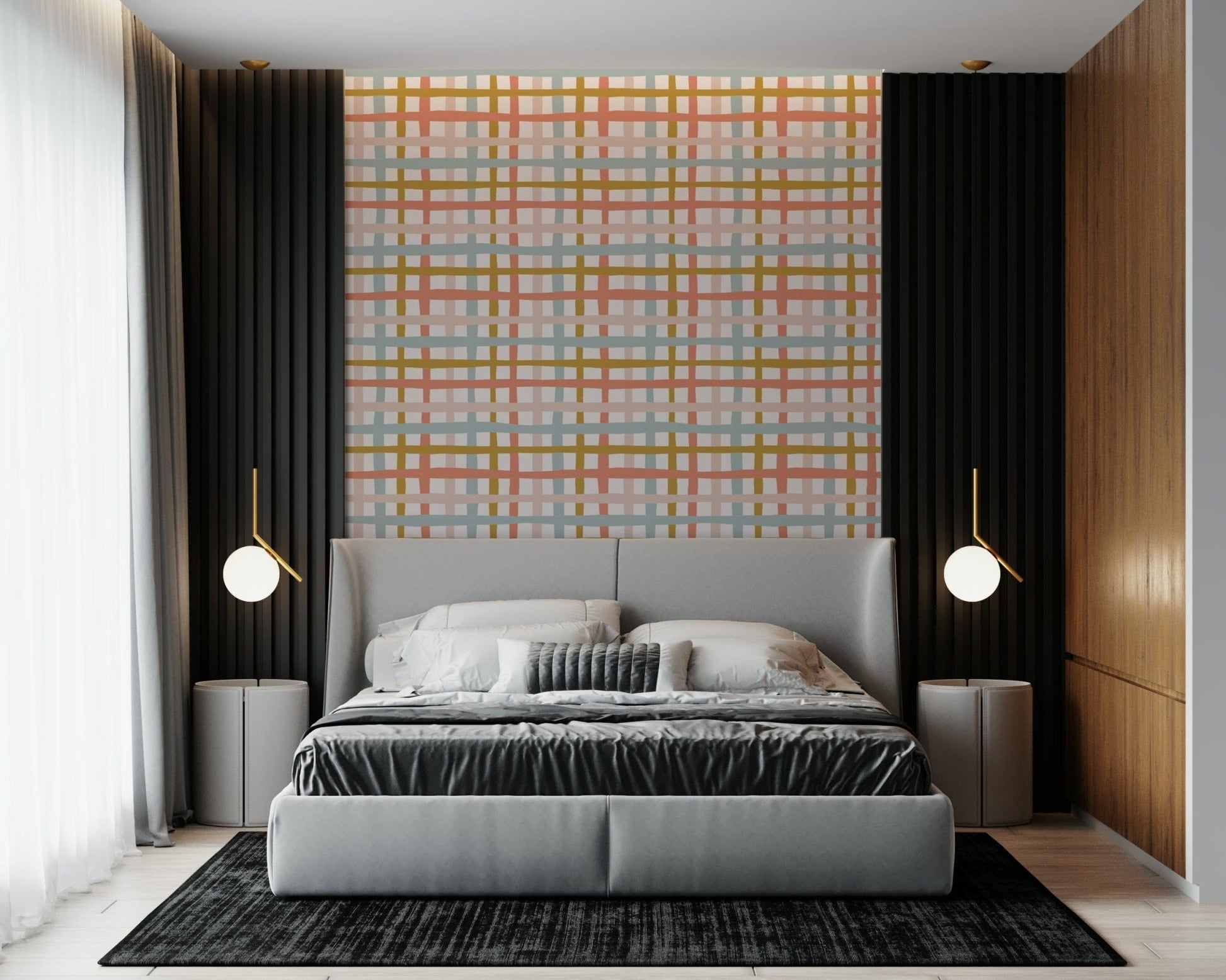 Unique pattern Rustic Lines Wallpaper Wallpaper⁠