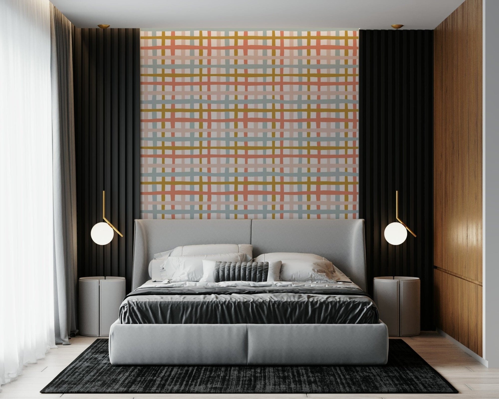 Unique pattern Rustic Lines Wallpaper Wallpaper⁠, GD6533