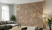 Swirling pattern Rustic Natural Cork Pattern Wall Mural