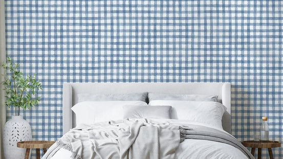 Watercolor checkered wallpaper with subtle texture, GD2404