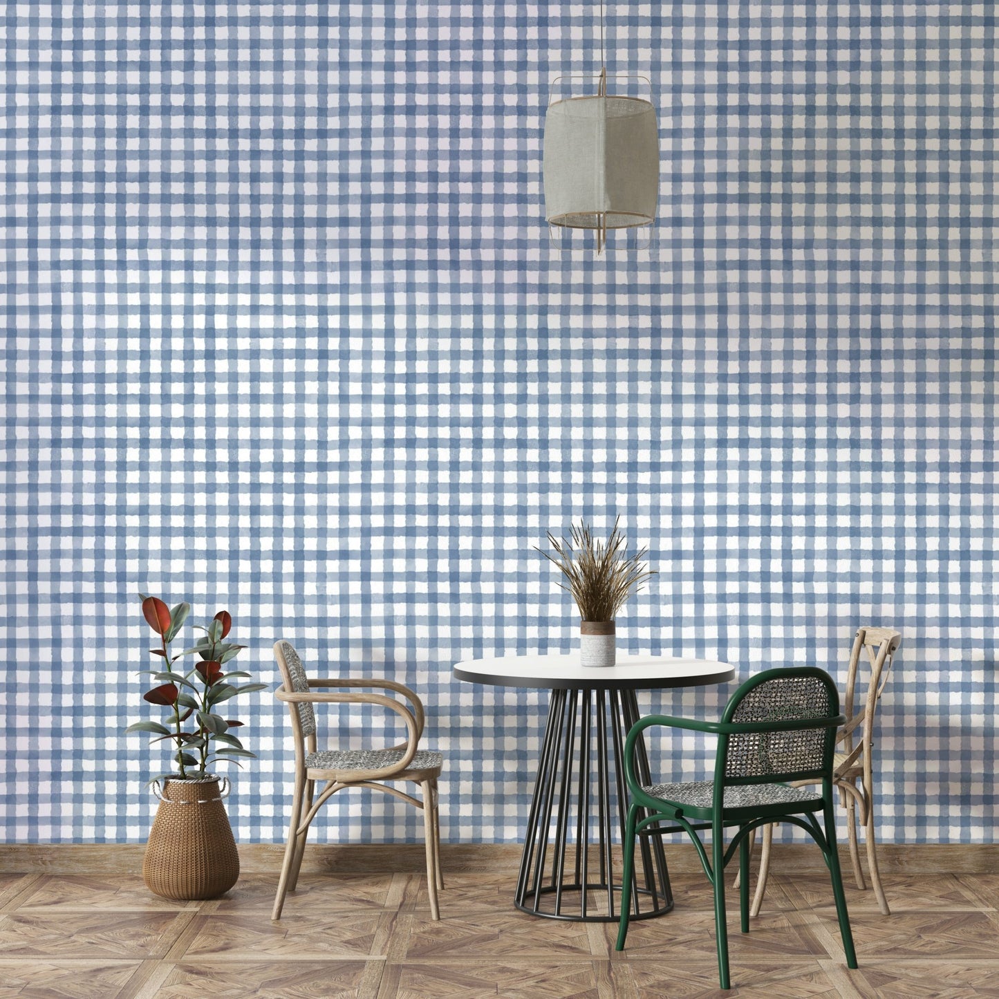 Vintage-style checkered design for cozy spaces
