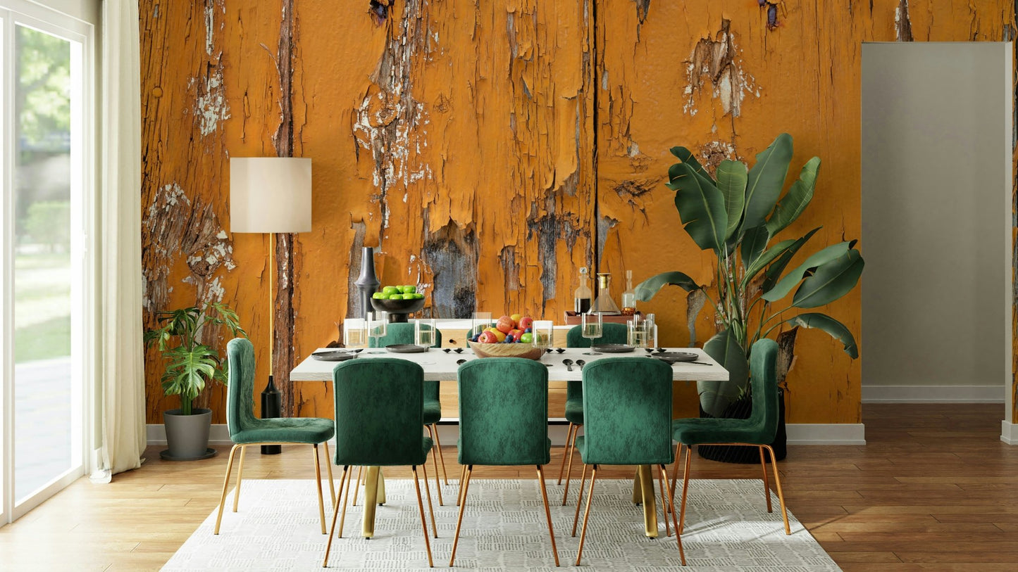 Rustic Orange Texture Wall Mural