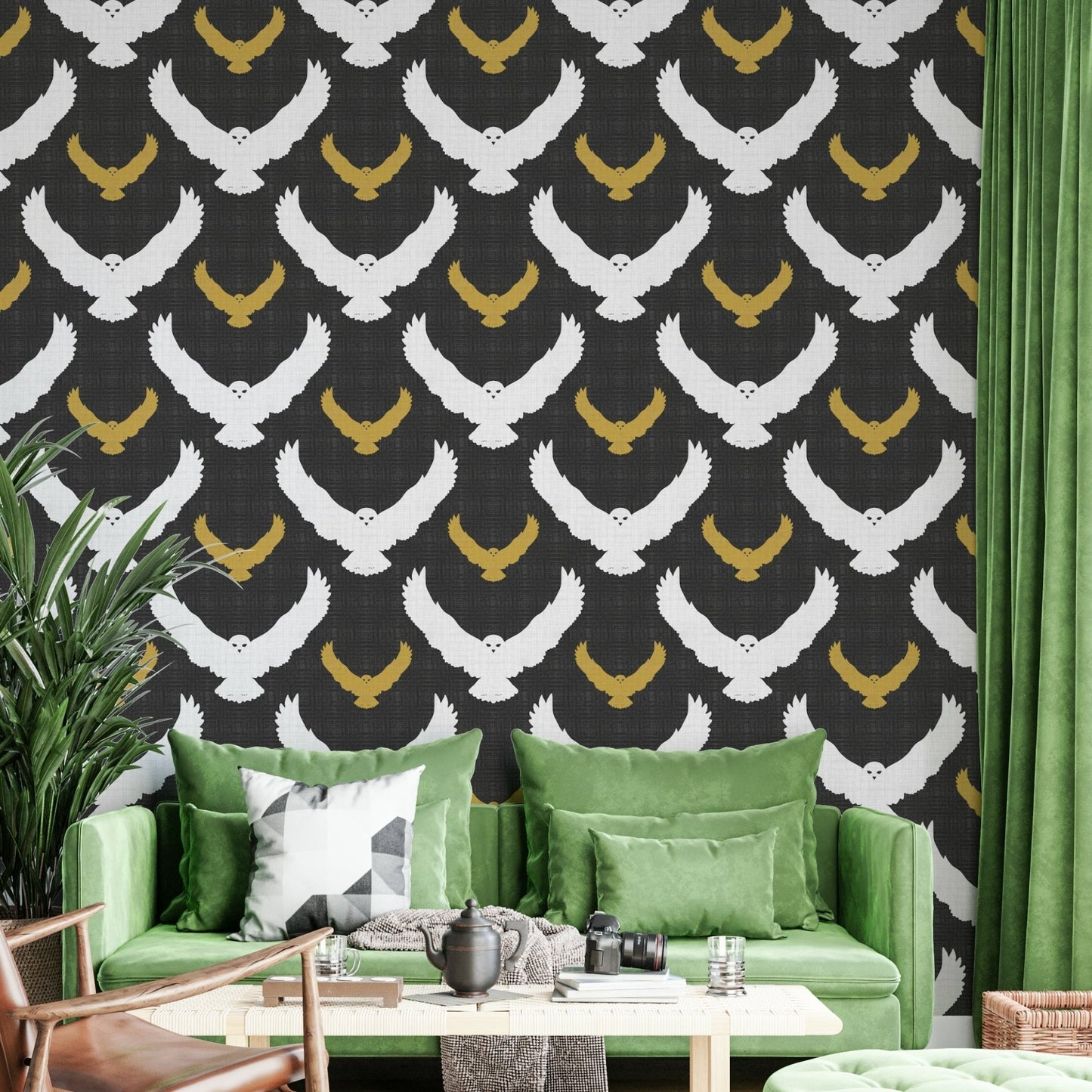 Textured charcoal wall mural
