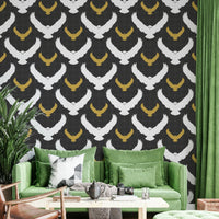 Textured charcoal wall mural
