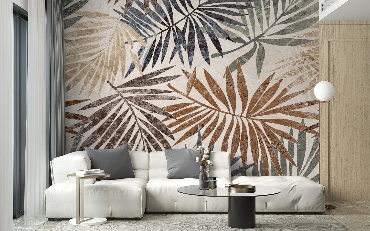 Rustic Palm Wall Mural - Giffywalls