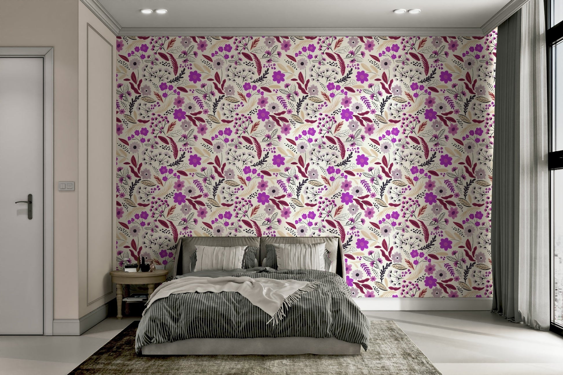 Rose garden wallpaper with vintage charm, GD943