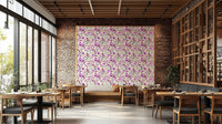Rustic Rose Garden Wallpaper with vintage florals, GD943