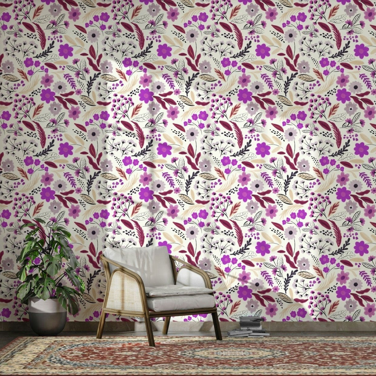 Wallpaper featuring delicate rose botanicals, GD943