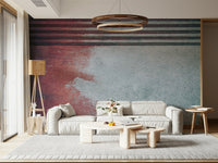 Abstract art design Rustic Rouge Concrete Wall Mural