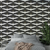 Gray bird wallpaper mural

