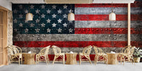Unique steel flag wall mural restaurant style C802
