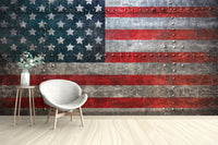 Industrial charm flag mural living room walls C802
