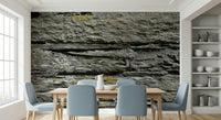 Durable peel and stick wallpaper mimicking natural rock.