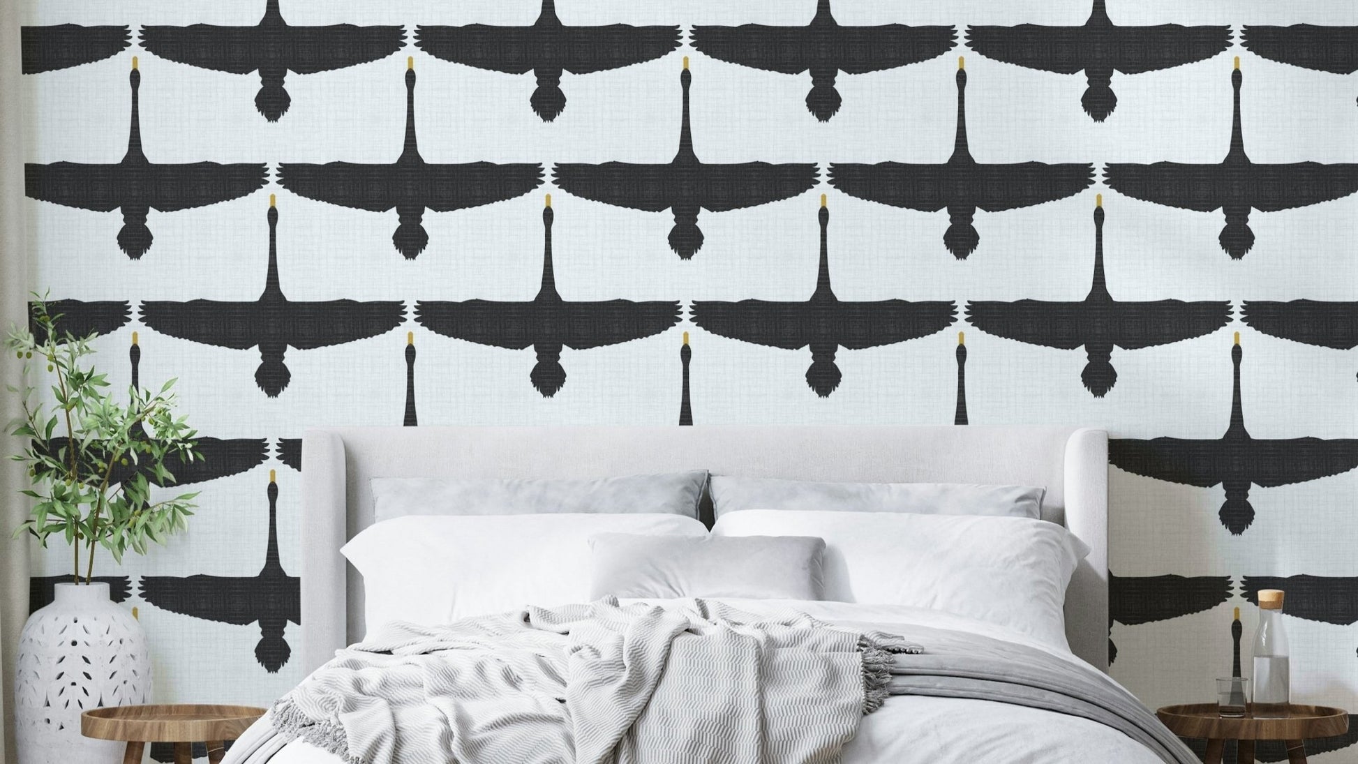 Black swan silhouette design
