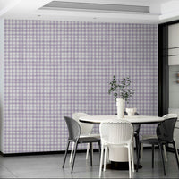 Watercolor gingham pattern in soft violet and beige
