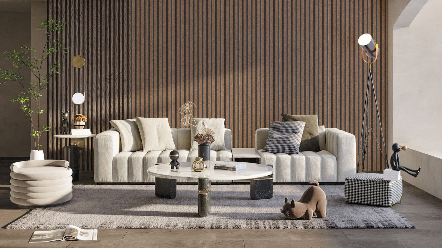 Vertical Wood Panel Striped Wallpaper
 B930