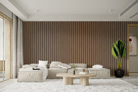 Rustic Wood Panel Striped Wall Feature

