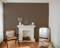 Rustic Wood Panel Striped Wall Decor
